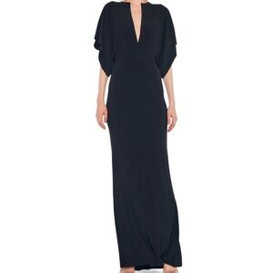 NORMA KAMALI OBIE GOWN BLACK SIZE L